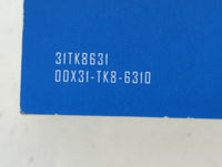 2014 Honda Odyssey Owners Manual Book Guide P/N:00X31-TK8-6310 31TK8631 OEM Used Auto Parts - Oemusedautoparts1.com