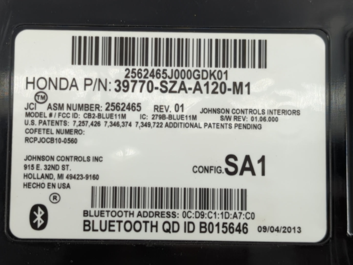 2014 Honda Pilot Chassis Control Module Ccm Bcm Body Control - Oemusedautoparts1.com