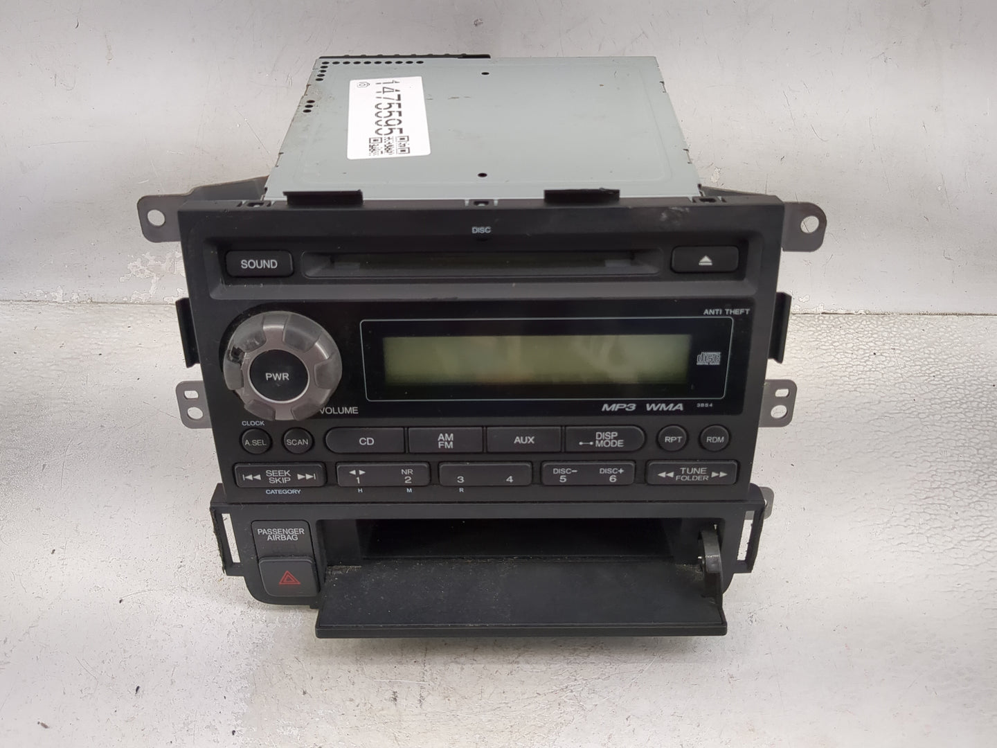 2009-2014 Honda Ridgeline Radio AM FM Cd Player Receiver Replacement P/N:39101-SJC-C310-M1 DEH-M6887ZH Fits OEM Used Auto Pa