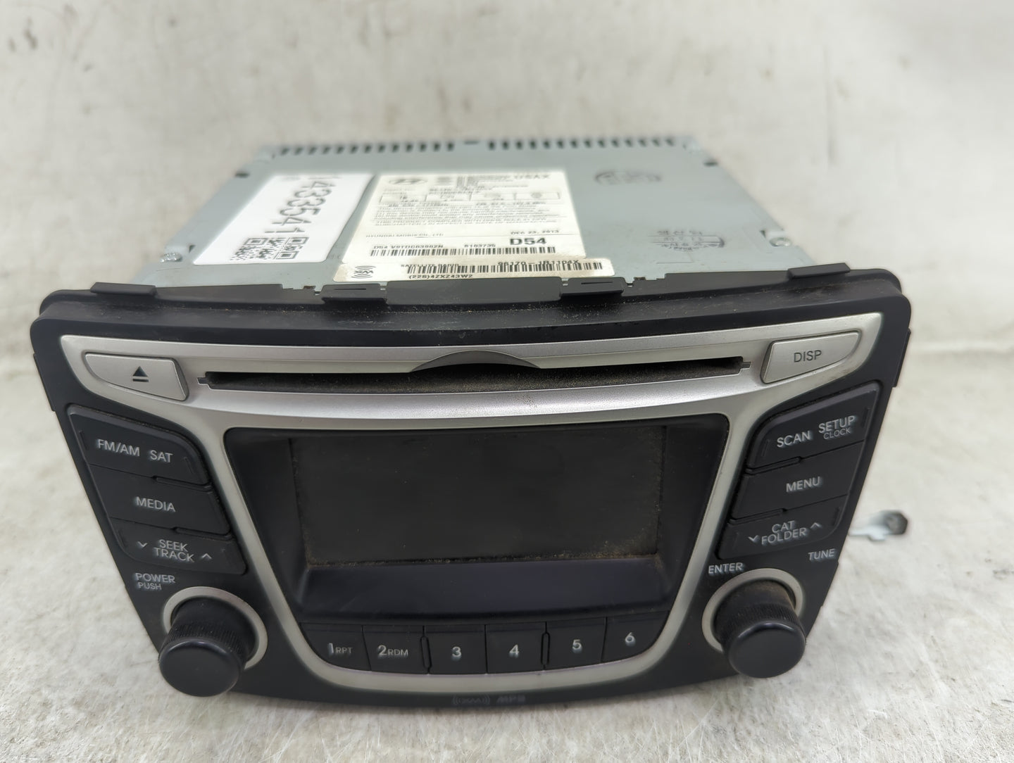 2012-2014 Hyundai Accent Radio AM FM Cd Player Receiver Replacement P/N:96170-1R1104X AC180SBAN Fits Fits 2012 2013 2014 OEM