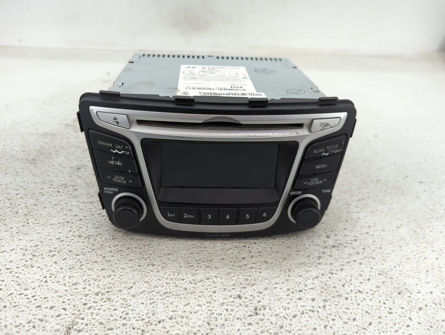 2014 Hyundai Accent Radio AM FM Cd Player Receiver Replacement P/N:96170-1R1104X Fits OEM Used Auto Parts - Oemusedautoparts