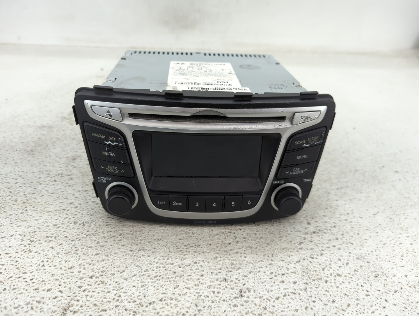 2014 Hyundai Accent Radio AM FM Cd Player Receiver Replacement P/N:96170-1R1104X Fits OEM Used Auto Parts - Oemusedautoparts