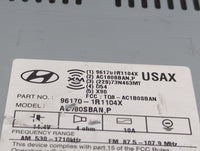 2014 Hyundai Accent Radio AM FM Cd Player Receiver Replacement P/N:96170-1R1104X Fits OEM Used Auto Parts - Oemusedautoparts