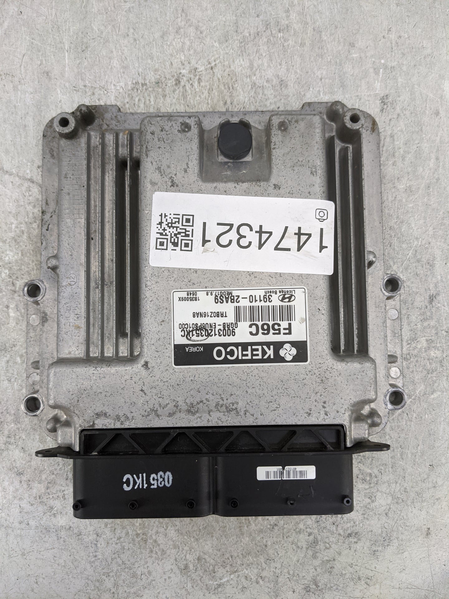 2012-2014 Hyundai Accent PCM Engine Control Computer ECU ECM PCU OEM P/N:39110-2BAS9 9003120351KC Fits Fits 2012 2013 2014 O