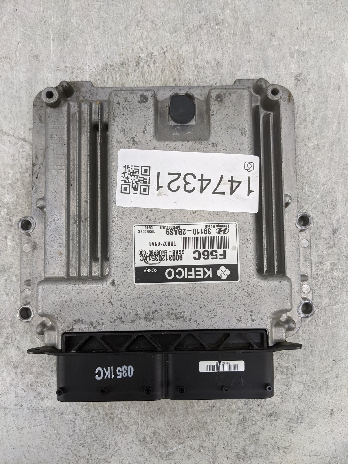 2012-2014 Hyundai Accent PCM Engine Control Computer ECU ECM PCU OEM P/N:39110-2BAS9 9003120351KC Fits Fits 2012 2013 2014 O