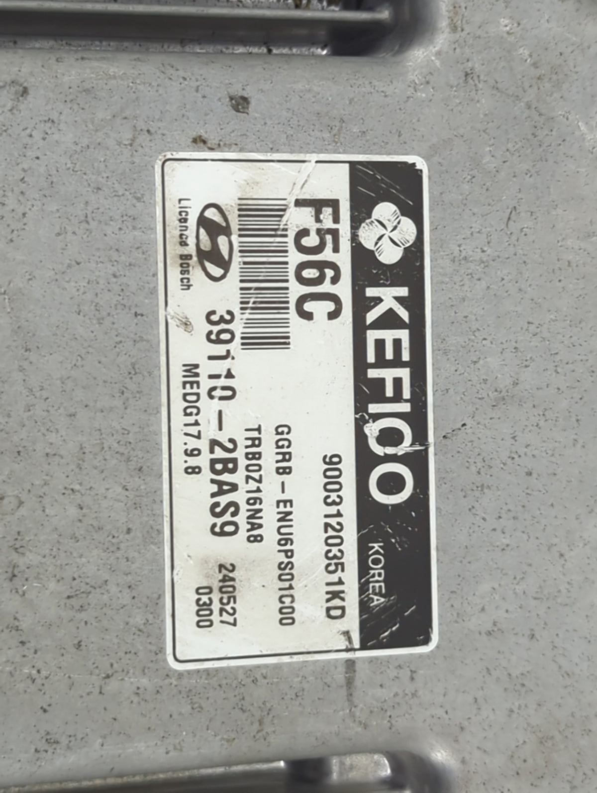 2012-2014 Hyundai Accent PCM Engine Control Computer ECU ECM PCU OEM P/N:39110-2BAS9 9003120351KD, MEDG17.9.8 Fits 2012 2013