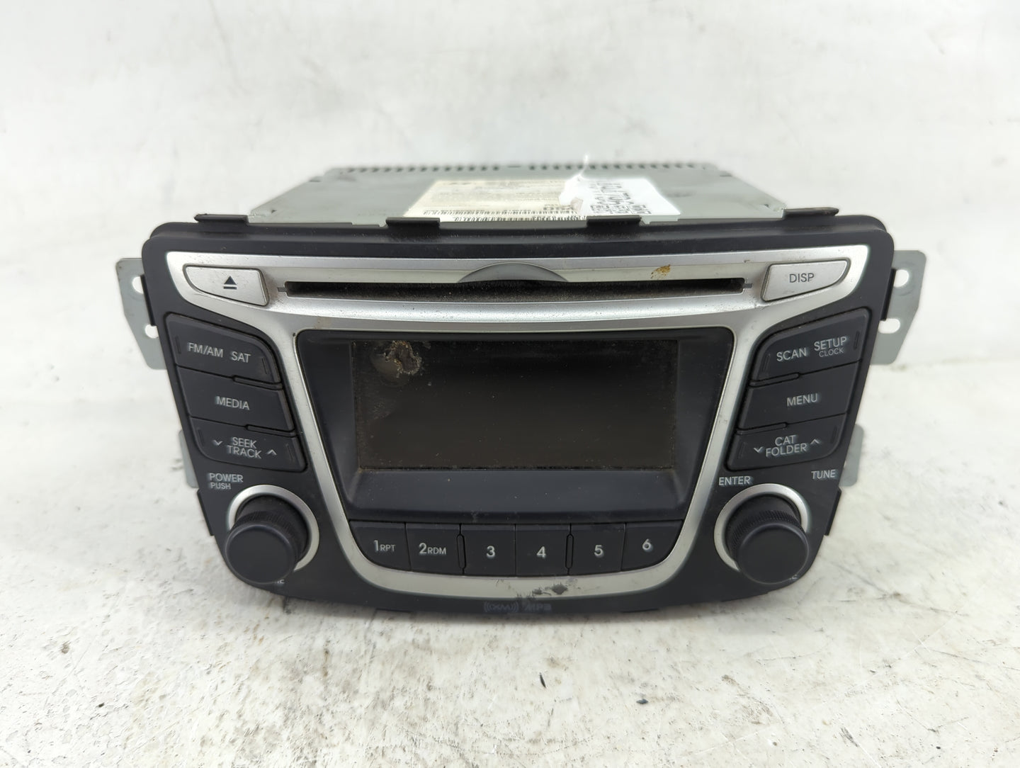 2014 Hyundai Accent Radio AM FM Cd Player Receiver Replacement P/N:96170-1R1104X D54V9TE503313N Fits OEM Used Auto Parts - O