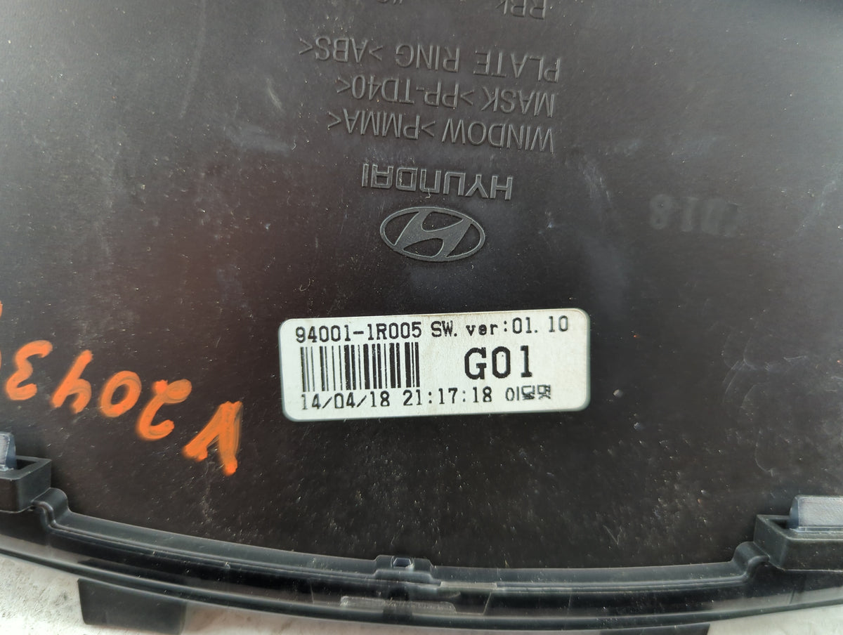 2013-2014 Hyundai Accent Instrument Cluster Speedometer Gauges P/N:94001-1R005 Miles: Fits Fits 2013 2014 OEM Used Auto Part