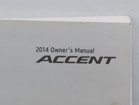 2014 Hyundai Accent Owners Manual Book Guide OEM Used Auto Parts - Oemusedautoparts1.com