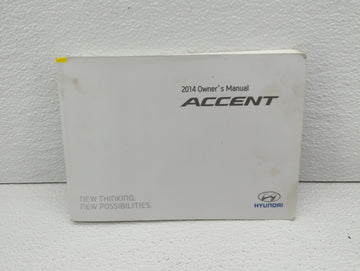 2014 Hyundai Accent Owners Manual Book Guide OEM Used Auto Parts - Oemusedautoparts1.com