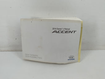 compare product 2014 Hyundai Accent Owners Manual Book Guide P/N:E1R0-EC41C OEM Used Auto Parts