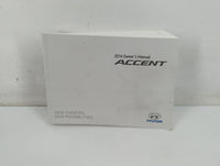 2014 Hyundai Accent Owners Manual Book Guide P/N:E1R0-EC47H OEM Used Auto Parts - Oemusedautoparts1.com