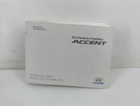 2014 Hyundai Accent Owners Manual Book Guide P/N:E1R0-EC47H OEM Used Auto Parts - Oemusedautoparts1.com