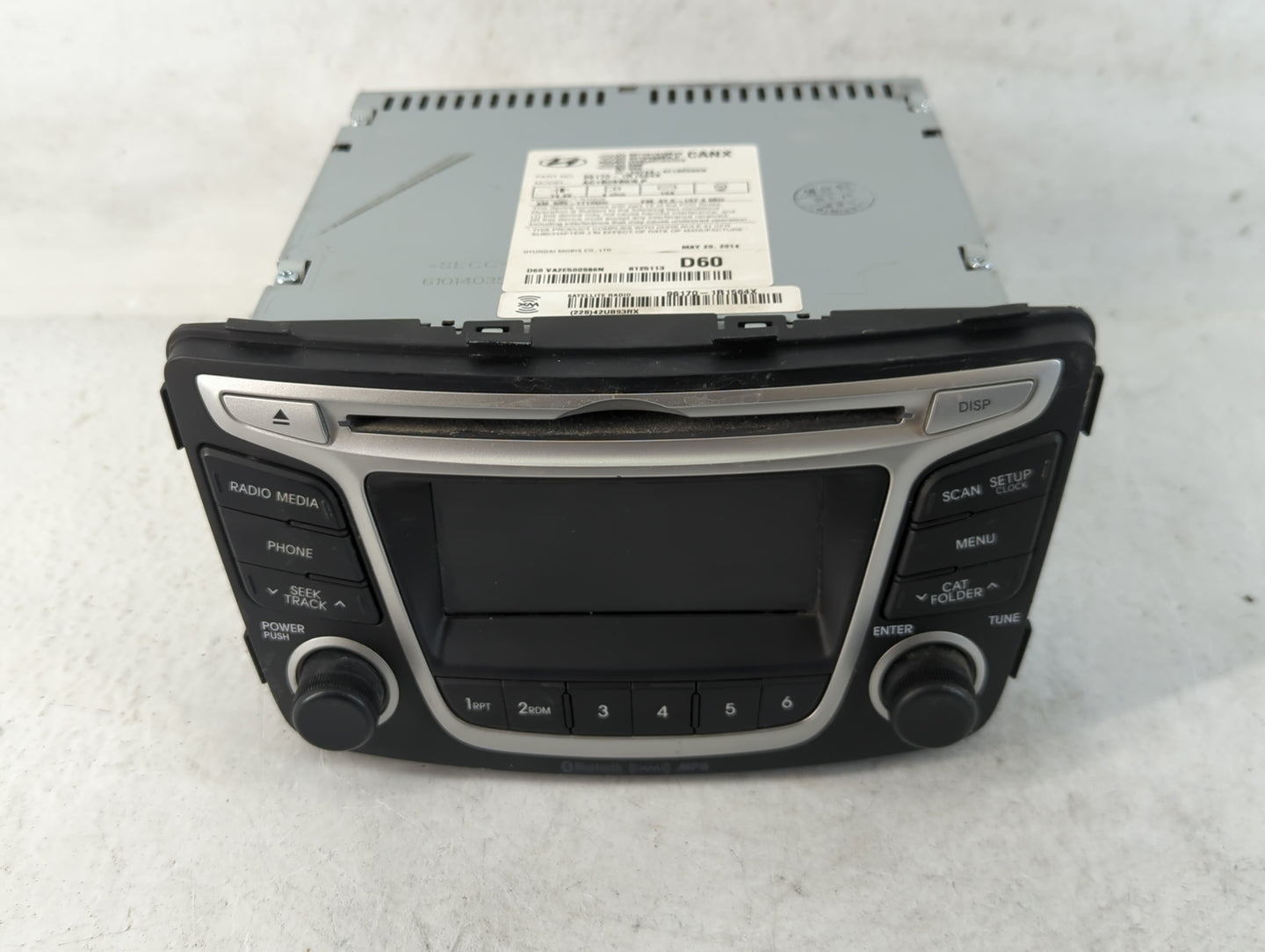2014 Hyundai Accent Radio AM FM Cd Player Receiver Replacement P/N:96170-1R1564X Fits OEM Used Auto Parts - Oemusedautoparts