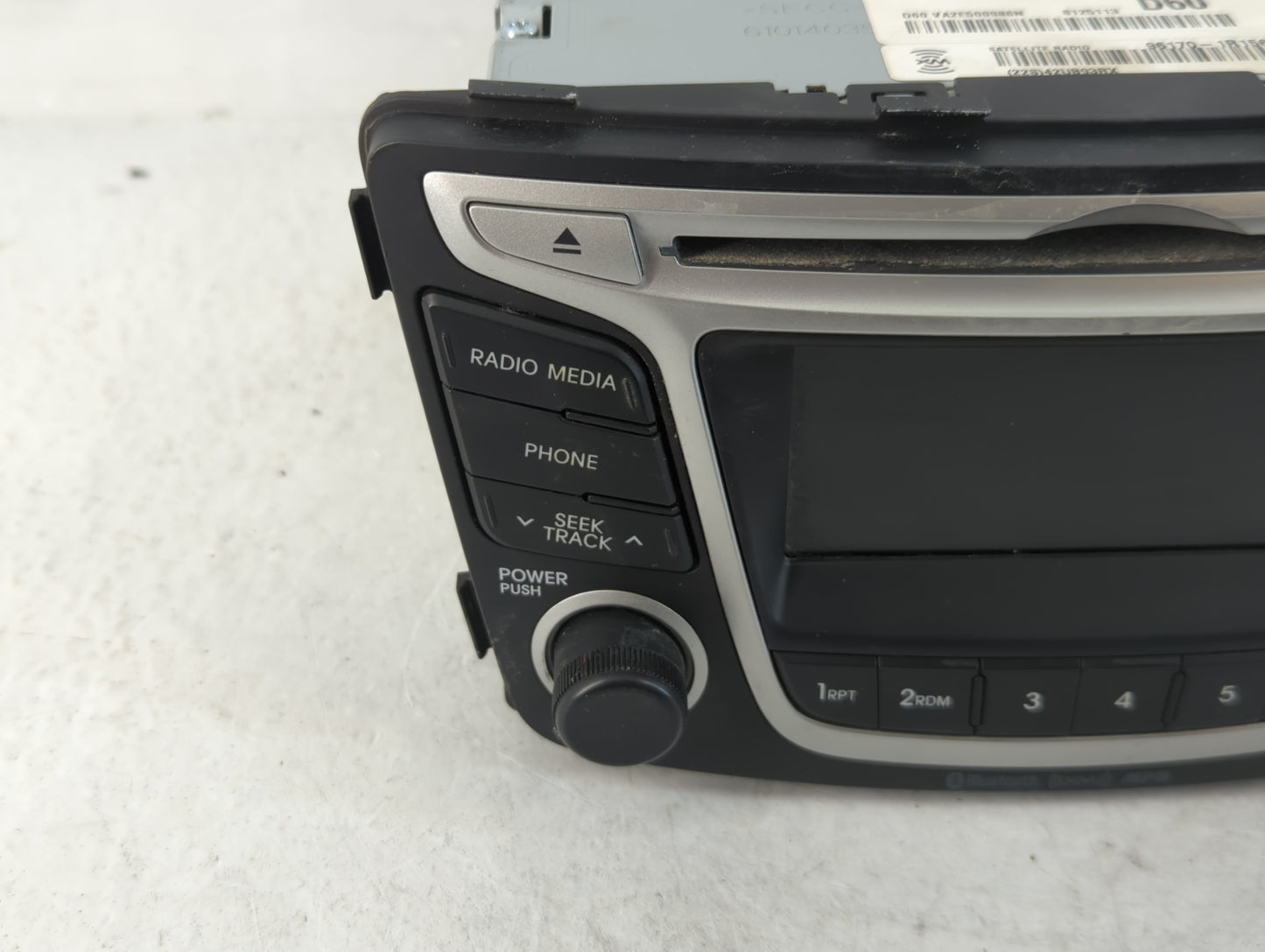 2014 Hyundai Accent Radio AM FM Cd Player Receiver Replacement P/N:96170-1R1564X Fits OEM Used Auto Parts - Oemusedautoparts