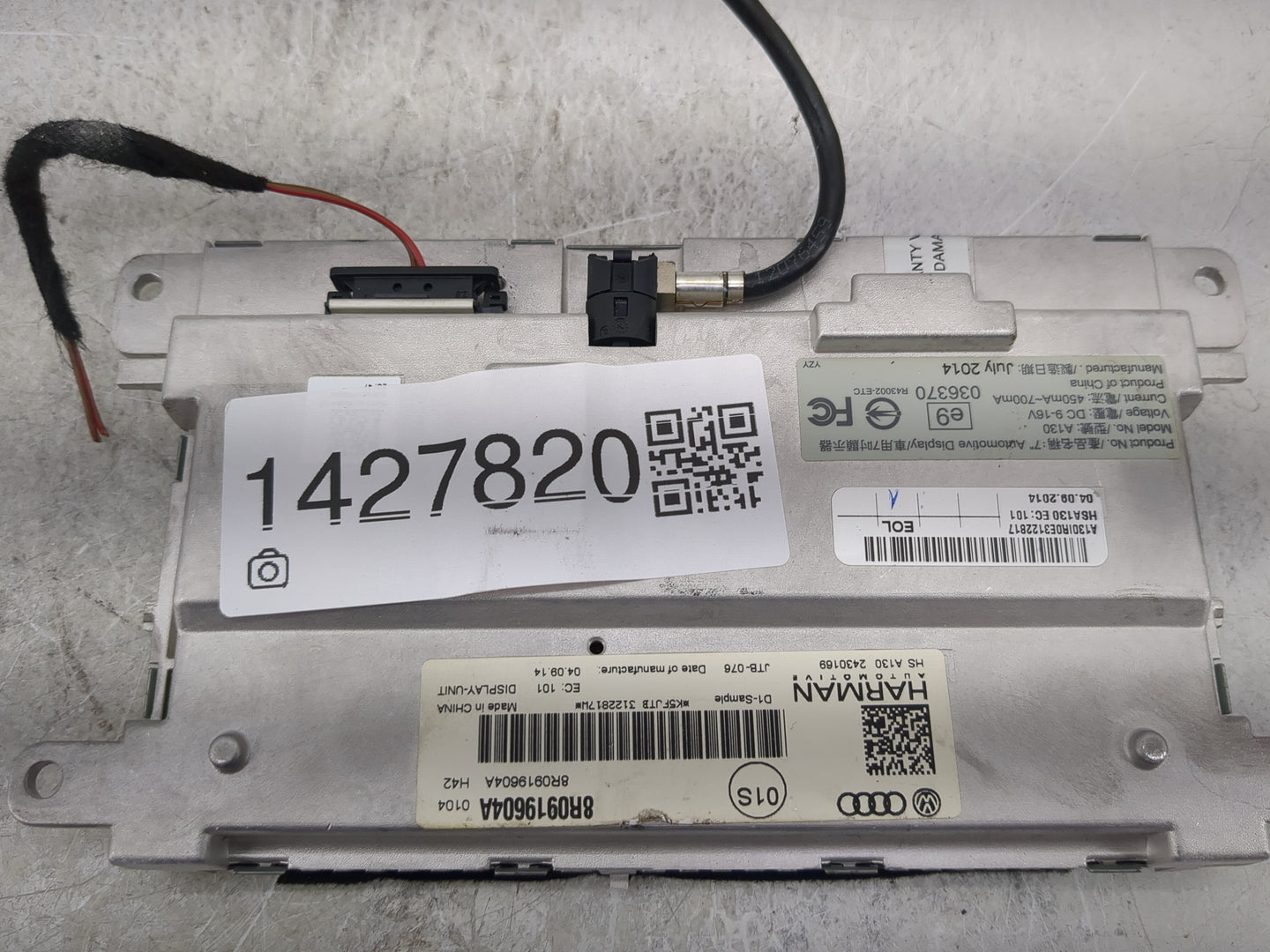 2013-2014 Hyundai Azera Information Display Screen - Oemusedautoparts1.com