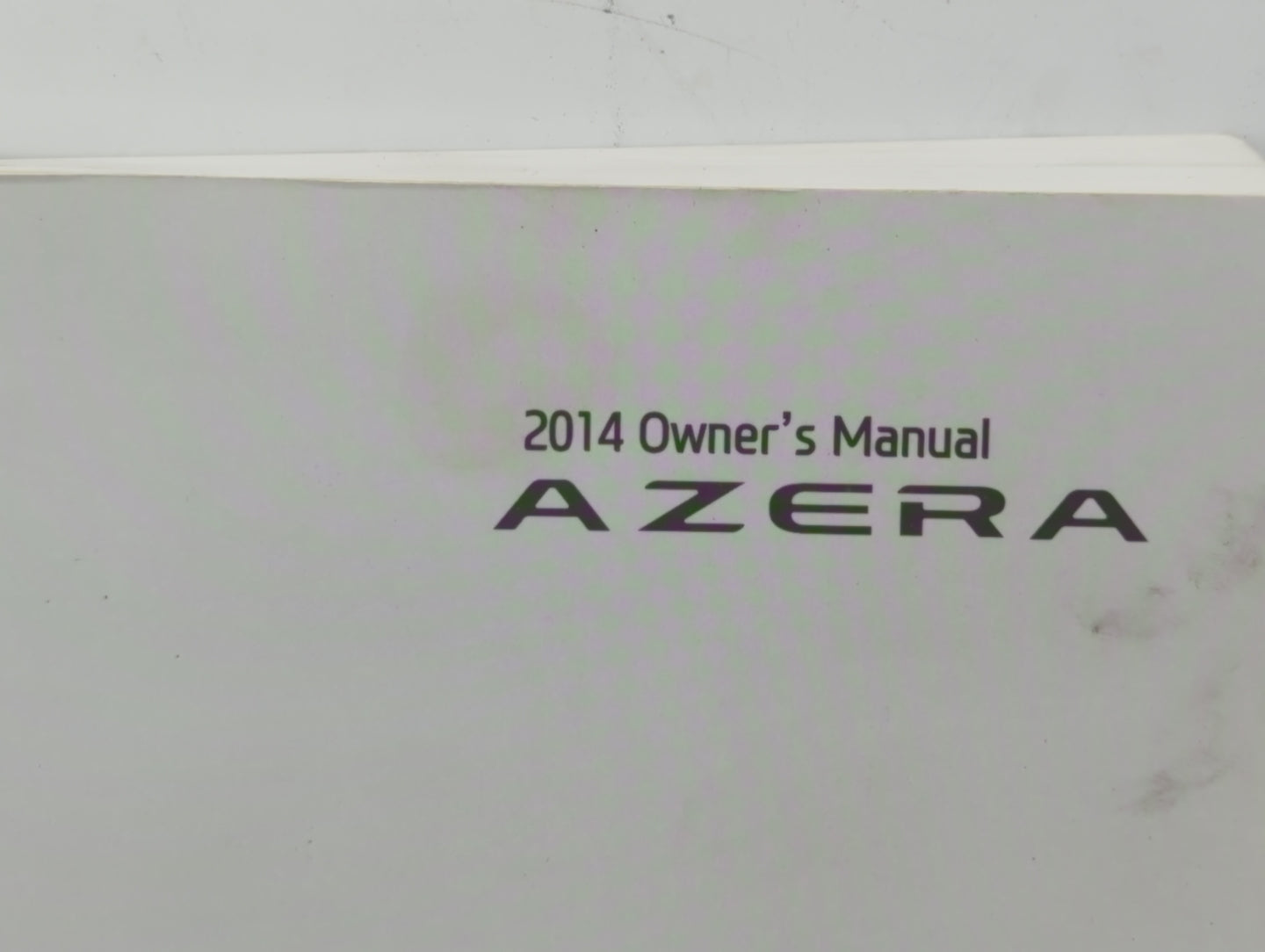 2014 Hyundai Azera Owners Manual Book Guide OEM Used Auto Parts - Oemusedautoparts1.com
