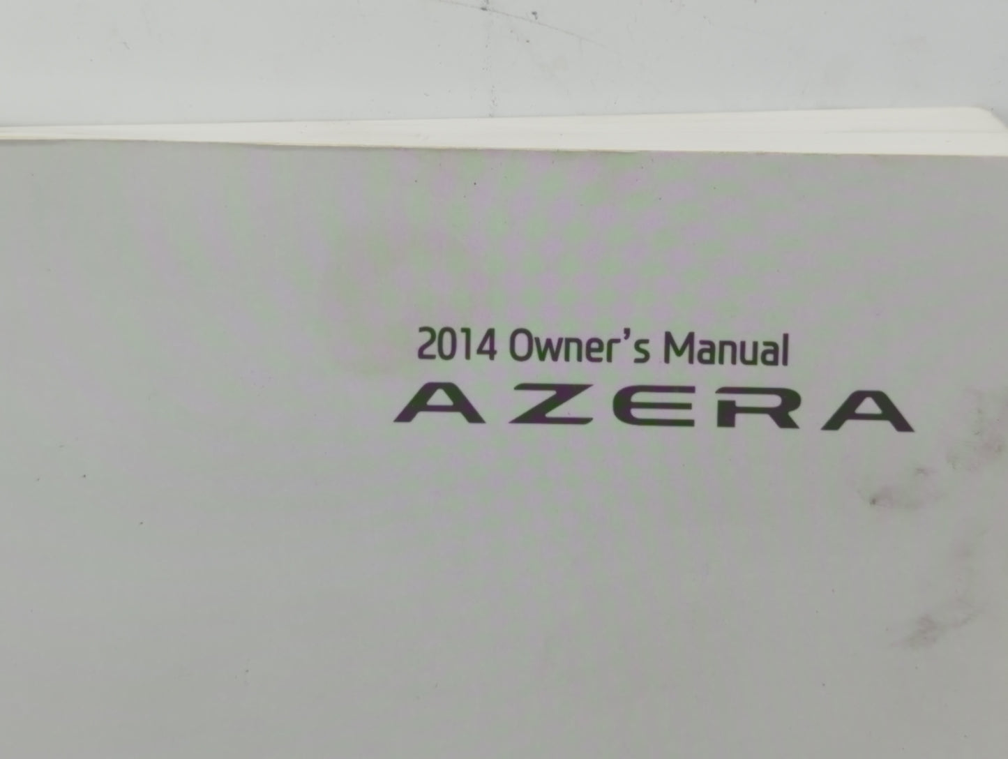 2014 Hyundai Azera Owners Manual Book Guide OEM Used Auto Parts - Oemusedautoparts1.com