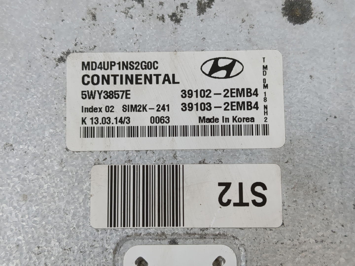 2014 Hyundai Elantra PCM Engine Control Computer ECU ECM PCU OEM Fits OEM Used Auto Parts - Oemusedautoparts1.com