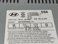 2014 Hyundai Elantra Radio AM FM Cd Player Receiver Replacement P/N:96170-3X156GU Fits OEM Used Auto Parts - Oemusedautopart