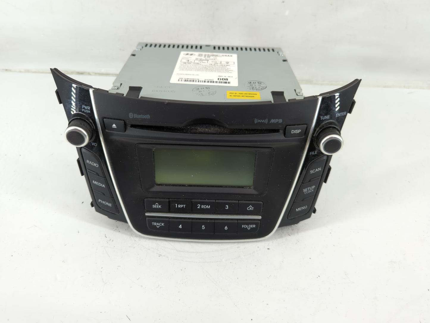 2013-2015 Hyundai Elantra Radio AM FM Cd Player Receiver Replacement P/N:96170-A5160GU Fits Fits 2013 2014 2015 OEM Used Aut