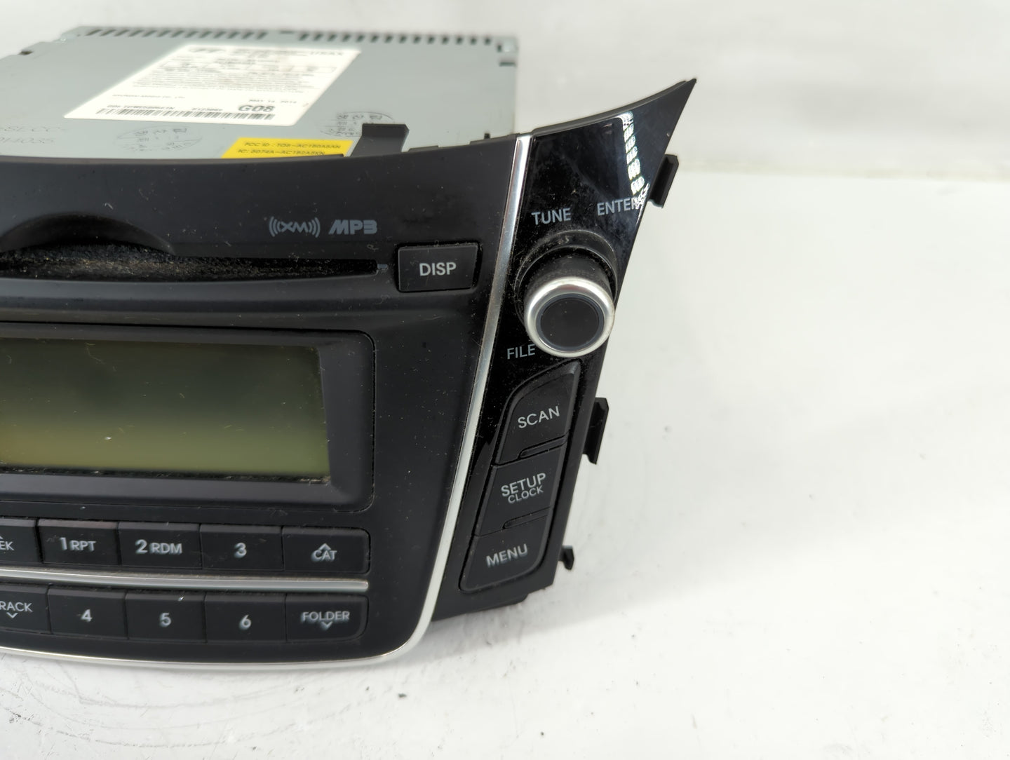 2013-2015 Hyundai Elantra Radio AM FM Cd Player Receiver Replacement P/N:96170-A5160GU Fits Fits 2013 2014 2015 OEM Used Aut