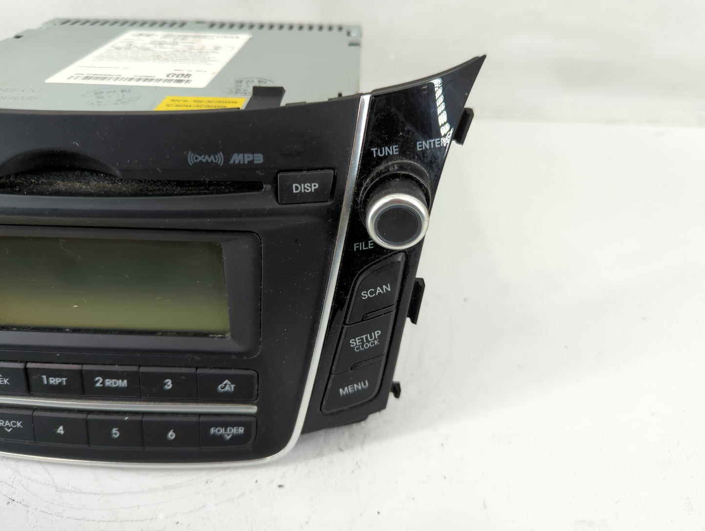 2013-2015 Hyundai Elantra Radio AM FM Cd Player Receiver Replacement P/N:96170-A5160GU Fits Fits 2013 2014 2015 OEM Used Aut