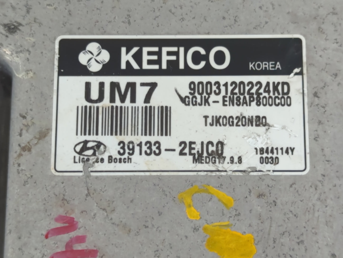 2014-2016 Hyundai Elantra PCM Engine Control Computer ECU ECM PCU OEM P/N:39133-2EJC0 Fits Fits 2014 2015 2016 OEM Used Auto
