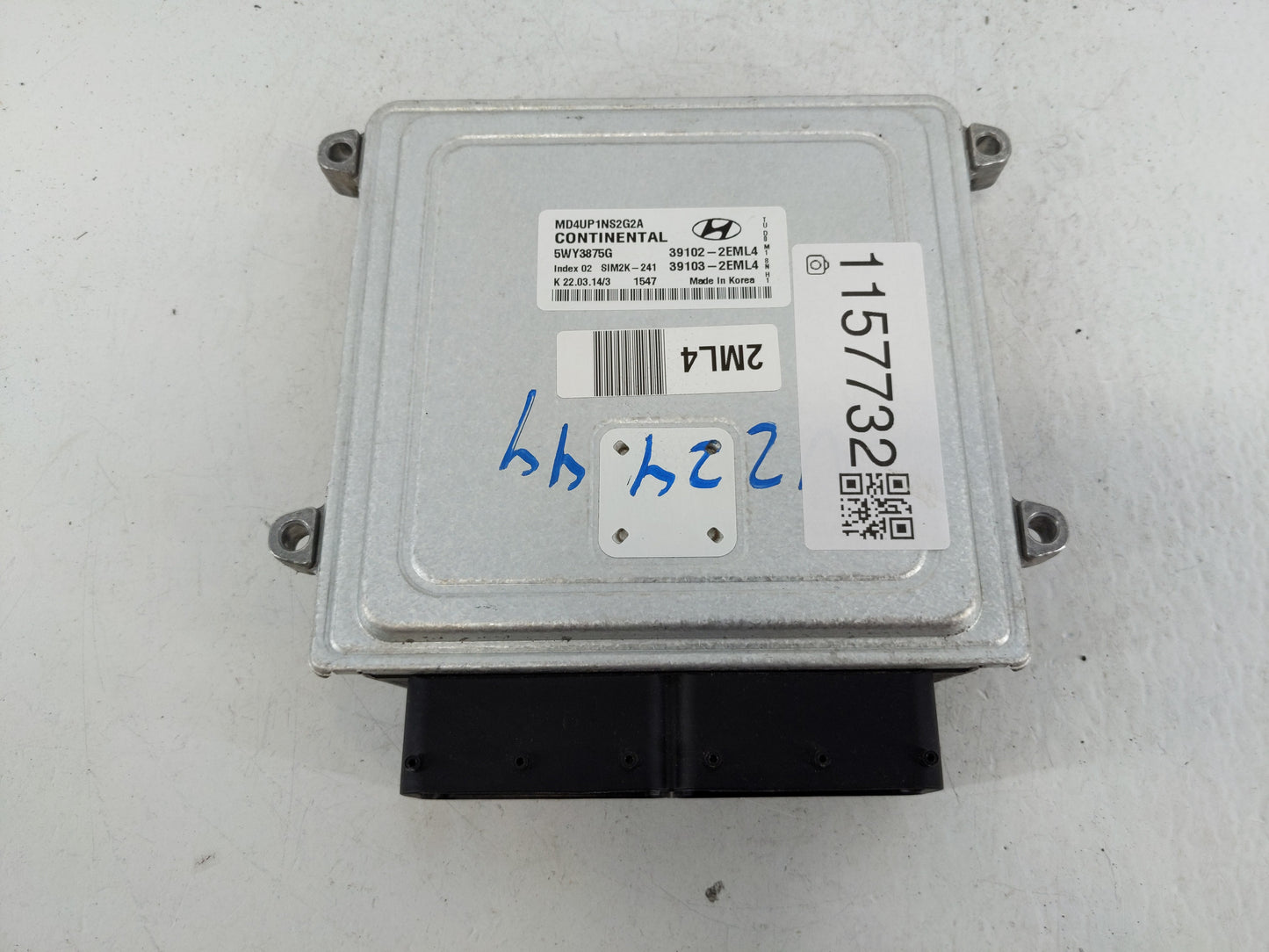 2014-2016 Hyundai Elantra PCM Engine Control Computer ECU ECM PCU OEM P/N:39102-2EML4 Fits Fits 2014 2015 2016 OEM Used Auto