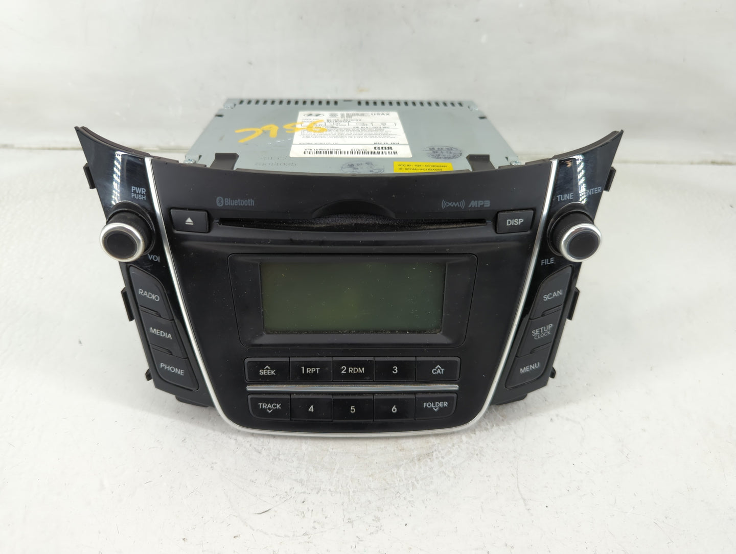 2014-2015 Hyundai Elantra Radio AM FM Cd Player Receiver Replacement P/N:96170-A5160GU Fits Fits 2014 2015 OEM Used Auto Par