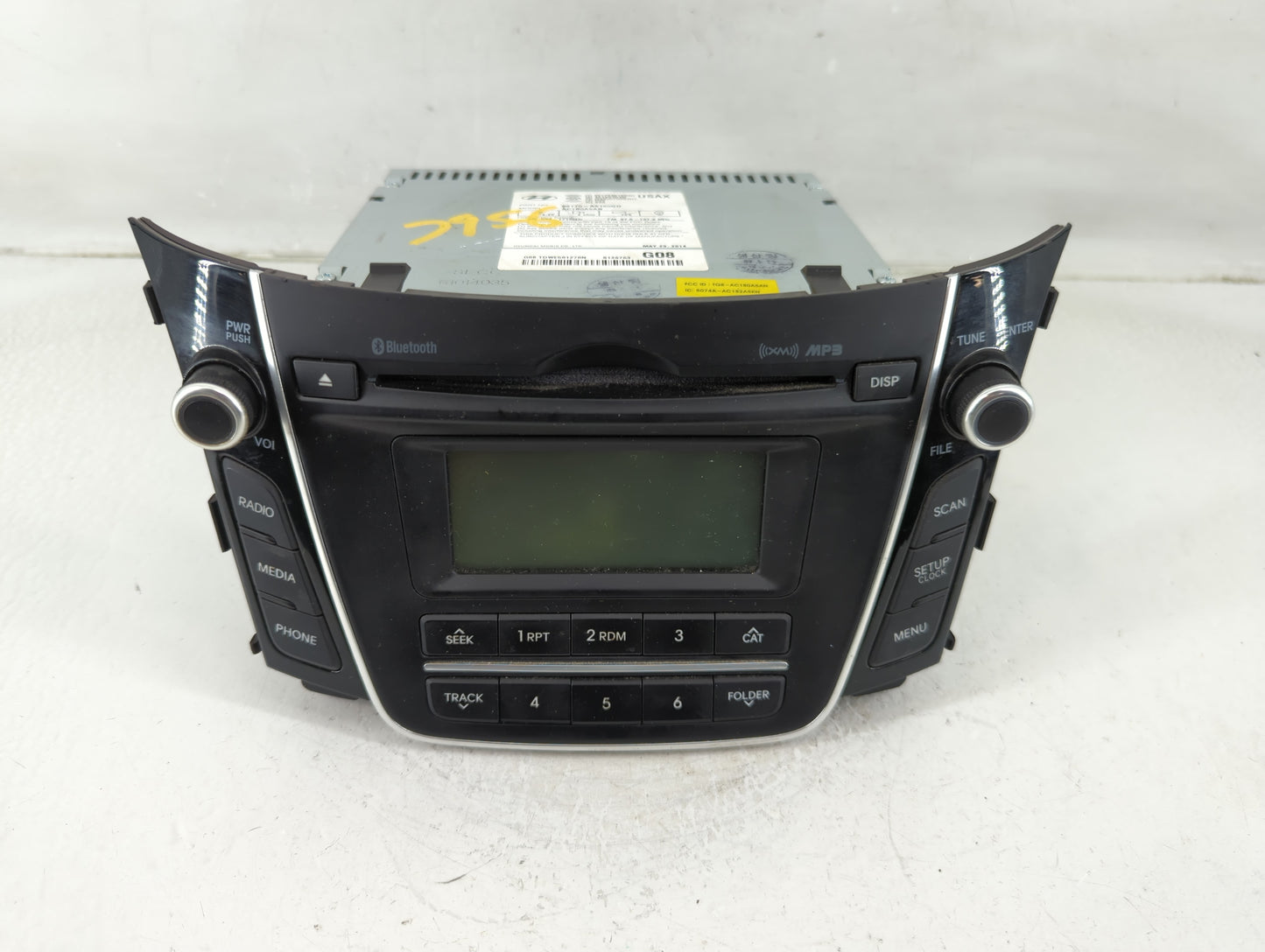 2014-2015 Hyundai Elantra Radio AM FM Cd Player Receiver Replacement P/N:96170-A5160GU Fits Fits 2014 2015 OEM Used Auto Par