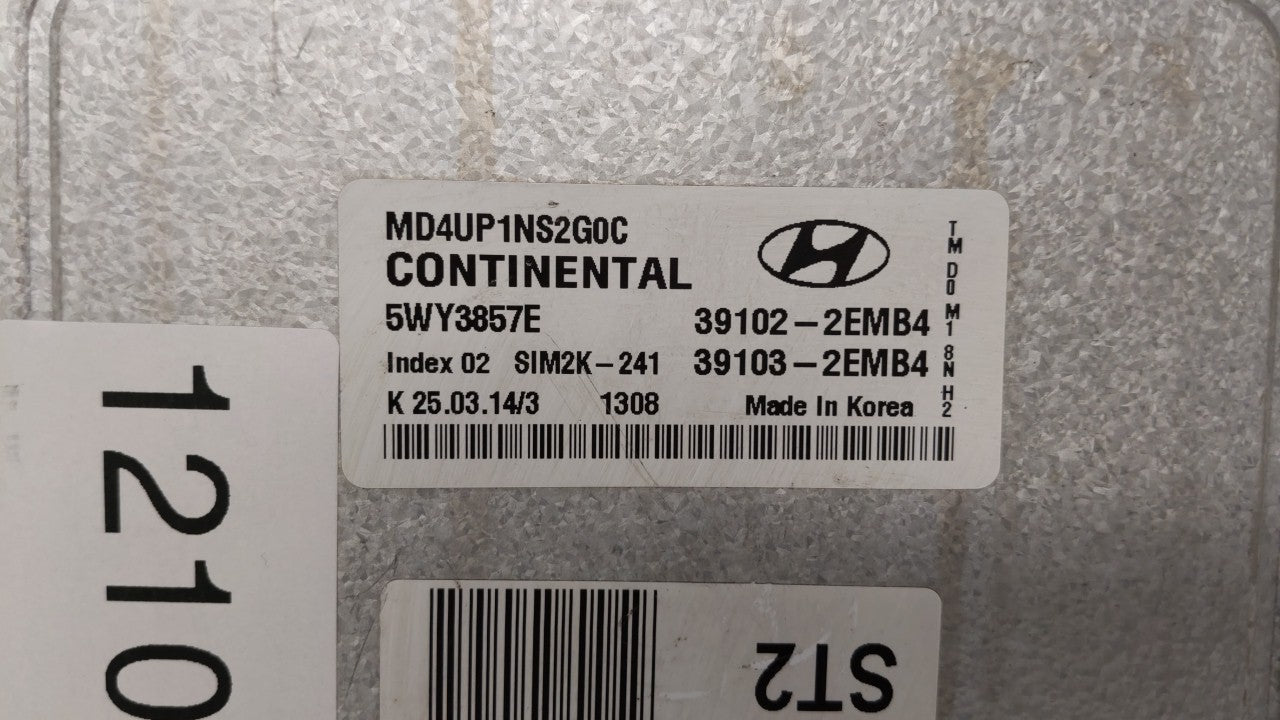 2014-2016 Hyundai Elantra PCM Engine Control Computer ECU ECM PCU OEM P/N:39102-2EMB5 39103-2EMB5 Fits Fits 2014 2015 2016 O
