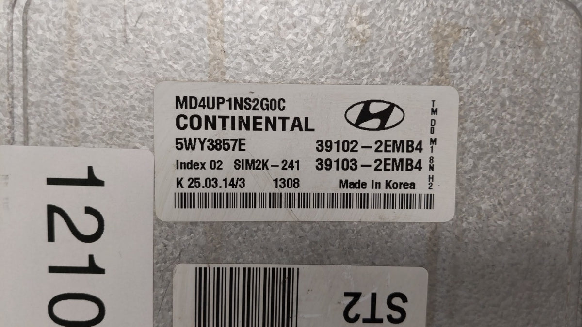 2014-2016 Hyundai Elantra PCM Engine Control Computer ECU ECM PCU OEM P/N:39102-2EMB5 39103-2EMB5, 39102-2EMB4 Fits 2014 201