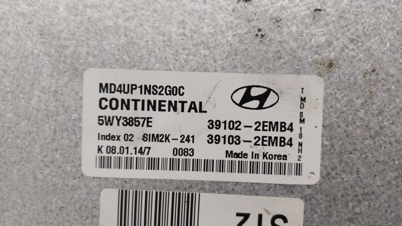 2014-2016 Hyundai Elantra PCM Engine Control Computer ECU ECM PCU OEM P/N:39102-2EMB6 39103-2EMB6 Fits Fits 2014 2015 2016 O