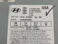2014-2016 Hyundai Elantra Radio AM FM Cd Player Receiver Replacement P/N:96180-3X165GU Fits Fits 2014 2015 2016 OEM Used Aut