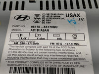 2013-2015 Hyundai Elantra Radio AM FM Cd Player Receiver Replacement P/N:96170-A5170GU Fits Fits 2013 2014 2015 OEM Used Aut