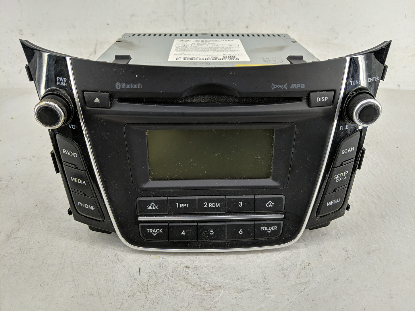 2013-2015 Hyundai Elantra Radio AM FM Cd Player Receiver Replacement P/N:96170-A5170GU Fits Fits 2013 2014 2015 OEM Used Aut
