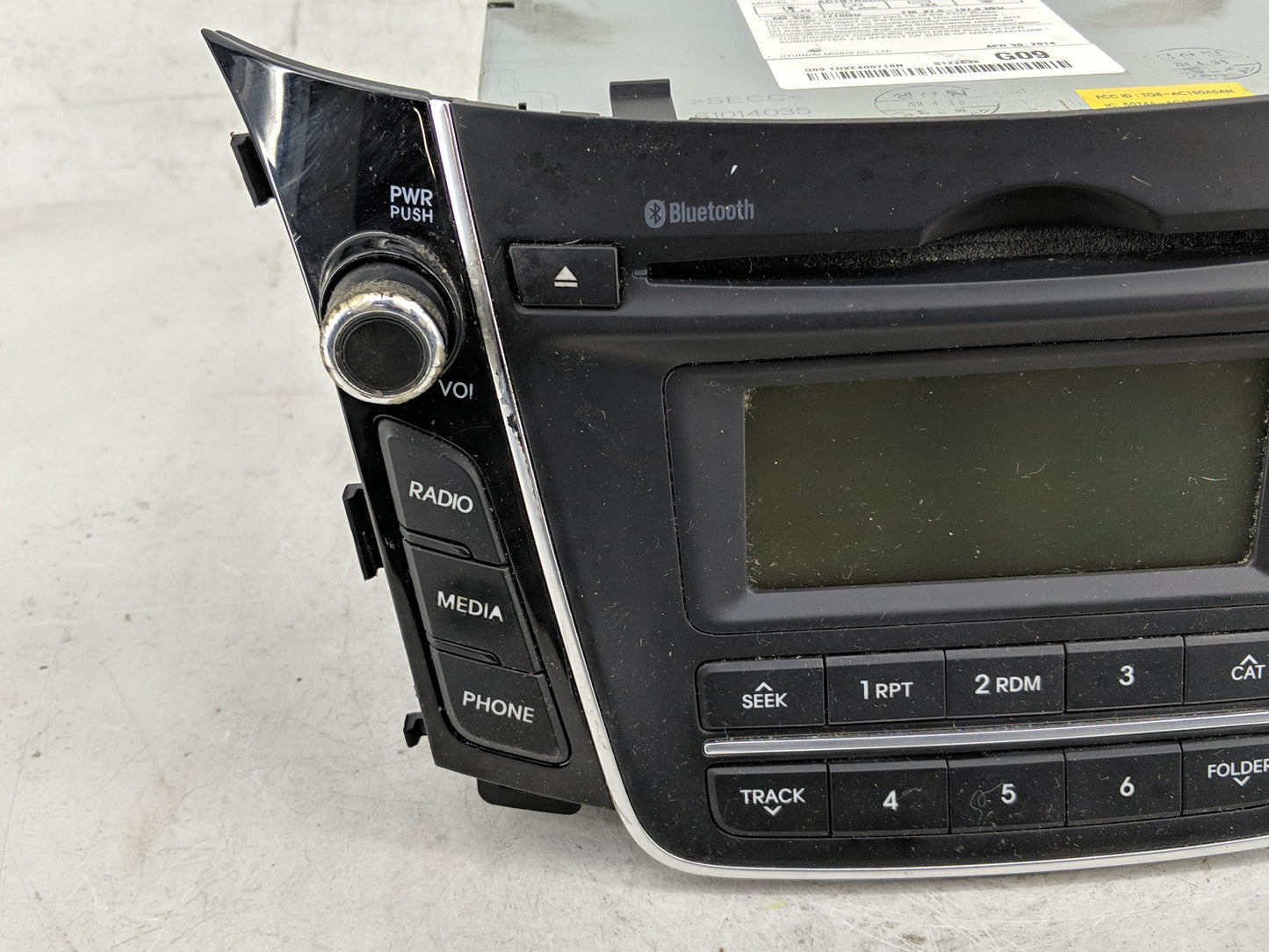 2013-2015 Hyundai Elantra Radio AM FM Cd Player Receiver Replacement P/N:96170-A5170GU Fits Fits 2013 2014 2015 OEM Used Aut