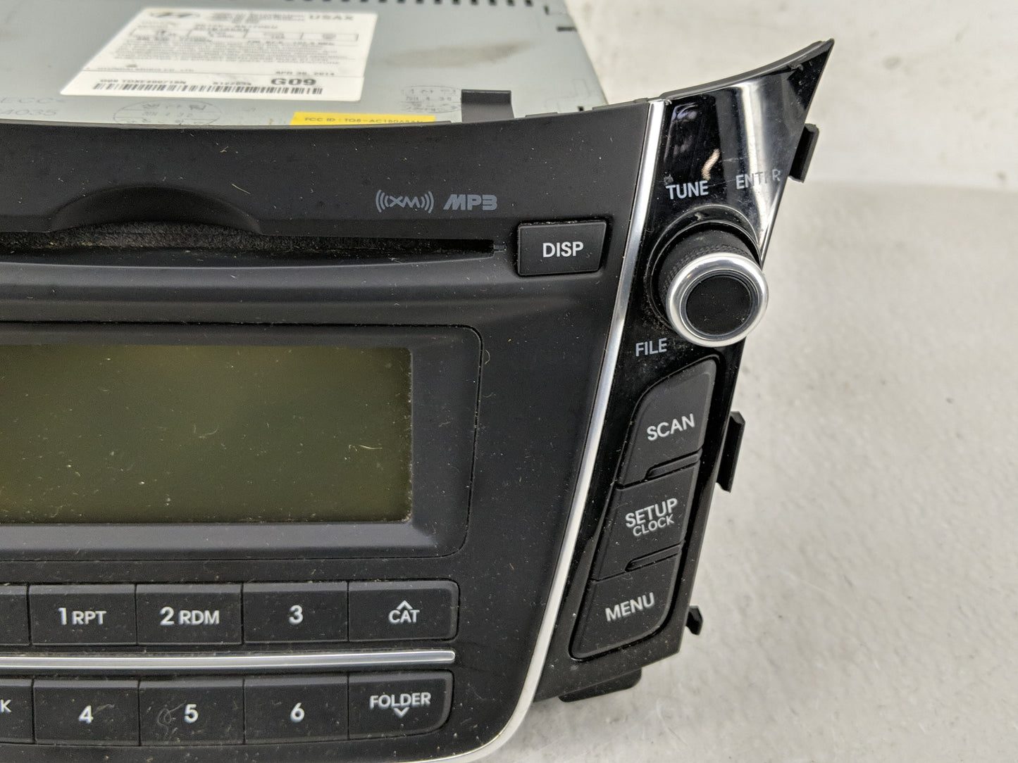 2013-2015 Hyundai Elantra Radio AM FM Cd Player Receiver Replacement P/N:96170-A5170GU Fits Fits 2013 2014 2015 OEM Used Aut