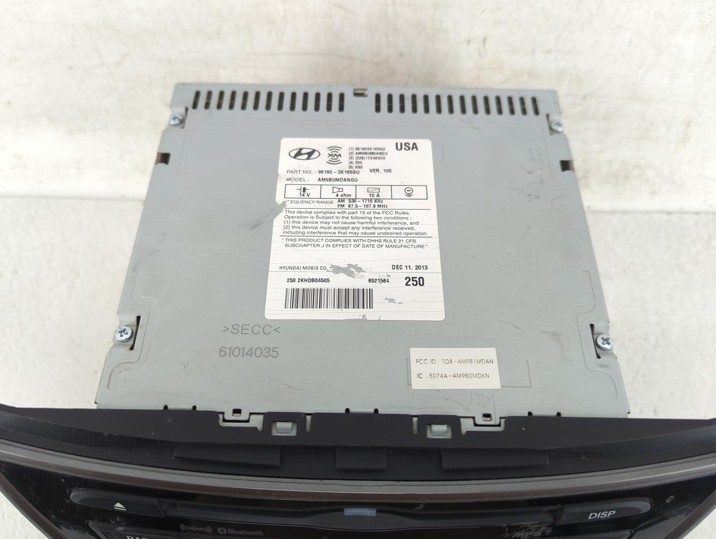 2014-2016 Hyundai Elantra Radio AM FM Cd Player Receiver Replacement P/N:961803X165GU Fits Fits 2014 2015 2016 OEM Used Auto