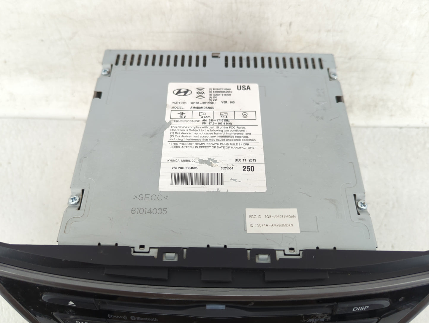 2014-2016 Hyundai Elantra Radio AM FM Cd Player Receiver Replacement P/N:961803X165GU Fits Fits 2014 2015 2016 OEM Used Auto