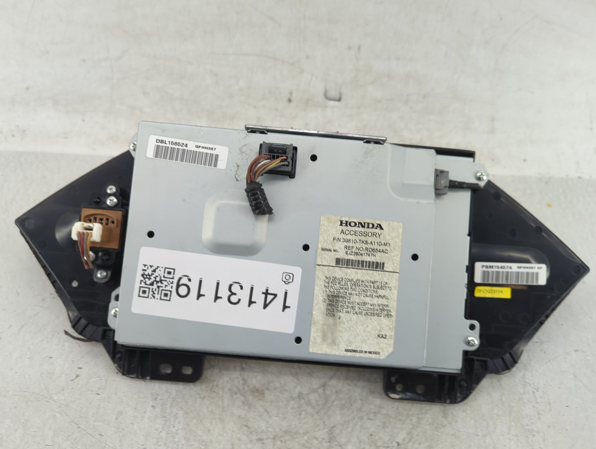 2014-2015 Hyundai Elantra Radio AM FM Cd Player Receiver Replacement P/N:39810-TK8-A110-M1 Fits Fits 2014 2015 OEM Used Auto