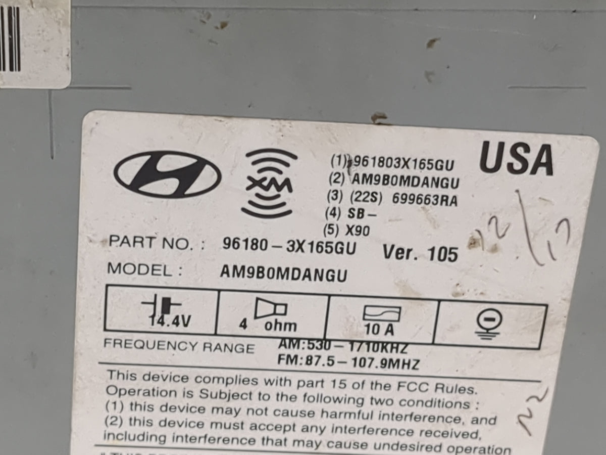 2014-2015 Hyundai Elantra Radio AM FM Cd Player Receiver Replacement P/N:961803X165GU AM9B0MDANGU, 699663RA Fits 2014 2015 O