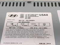 2014-2015 Hyundai Elantra Radio AM FM Cd Player Receiver Replacement P/N:96170A5160GU AC1B0A5AN Fits Fits 2014 2015 OEM Used