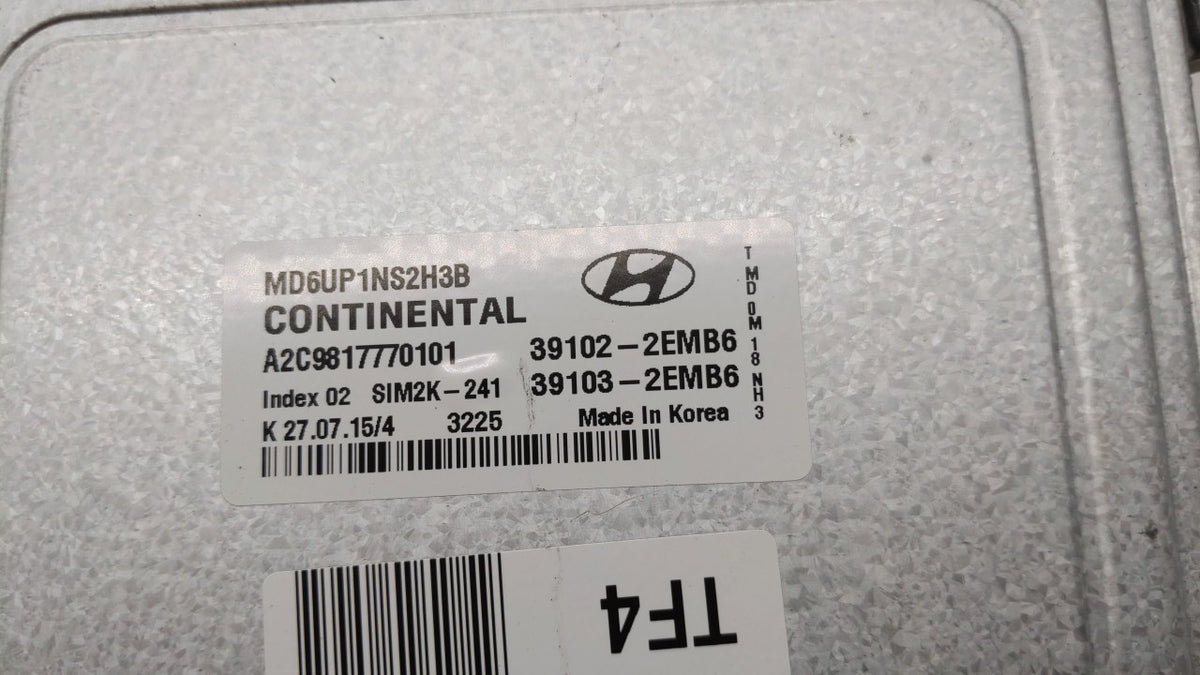 2014-2016 Hyundai Elantra PCM Engine Control Computer ECU ECM PCU OEM P/N:39102-2EMB5 39103-2EMB5, 39102-2EMB4 Fits 2014 201