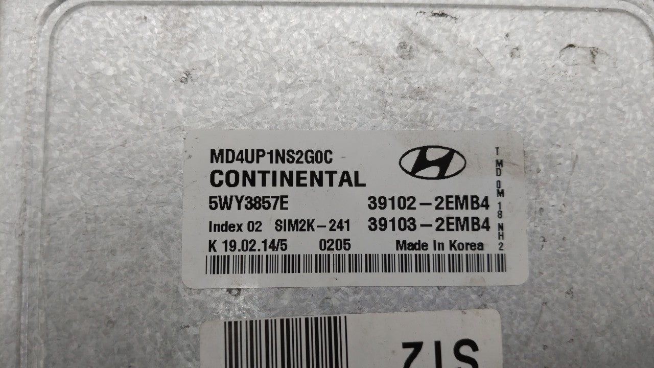 2014-2016 Hyundai Elantra PCM Engine Control Computer ECU ECM PCU OEM P/N:39102-2EMB6 39103-2EMB6 Fits Fits 2014 2015 2016 O