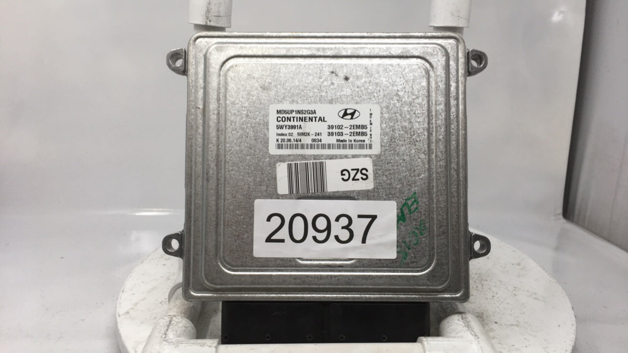 2014-2016 Hyundai Elantra PCM Engine Control Computer ECU ECM PCU OEM P/N:39102-2EMB5 Fits Fits 2014 2015 2016 OEM Used Auto
