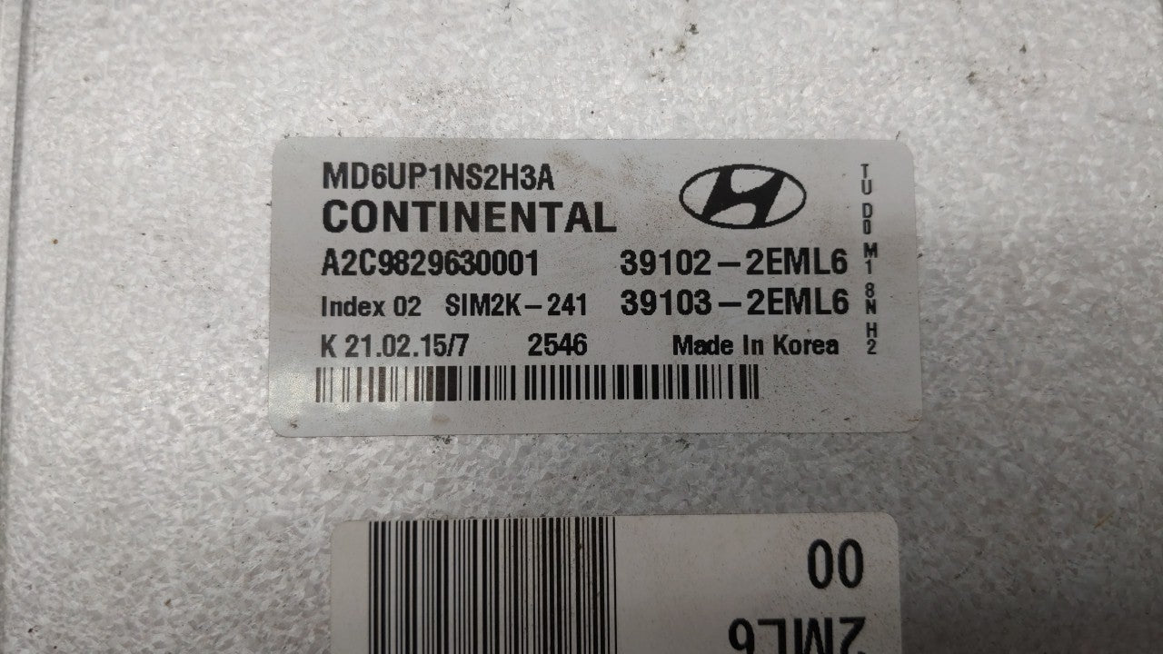 2014-2016 Hyundai Elantra PCM Engine Control Computer ECU ECM PCU OEM P/N:39102-2EML6 39103-2EML6 Fits Fits 2014 2015 2016 O
