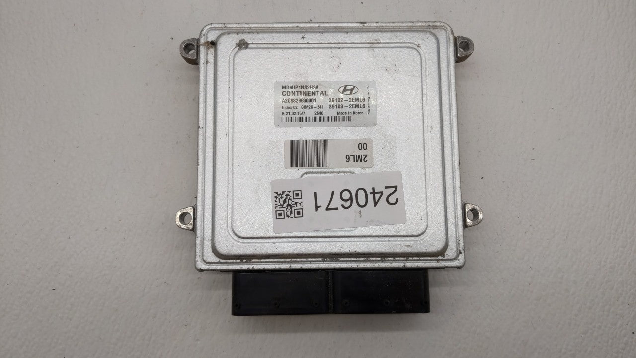 2014-2016 Hyundai Elantra PCM Engine Control Computer ECU ECM PCU OEM P/N:39102-2EML6 39103-2EML6 Fits Fits 2014 2015 2016 O
