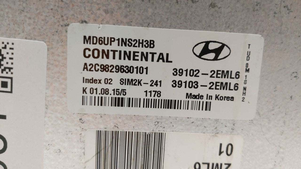 2014-2016 Hyundai Elantra PCM Engine Control Computer ECU ECM PCU OEM P/N:39102-2EML6 39103-2EML6 Fits Fits 2014 2015 2016 O